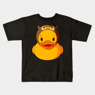 Owl Hat Rubber Duck Kids T-Shirt